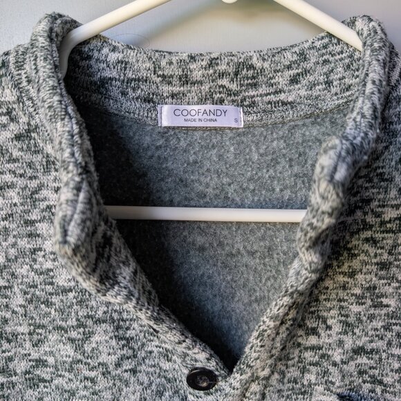 Unisex Coofandy Fleece pullover green heather - Picture 4 of 5